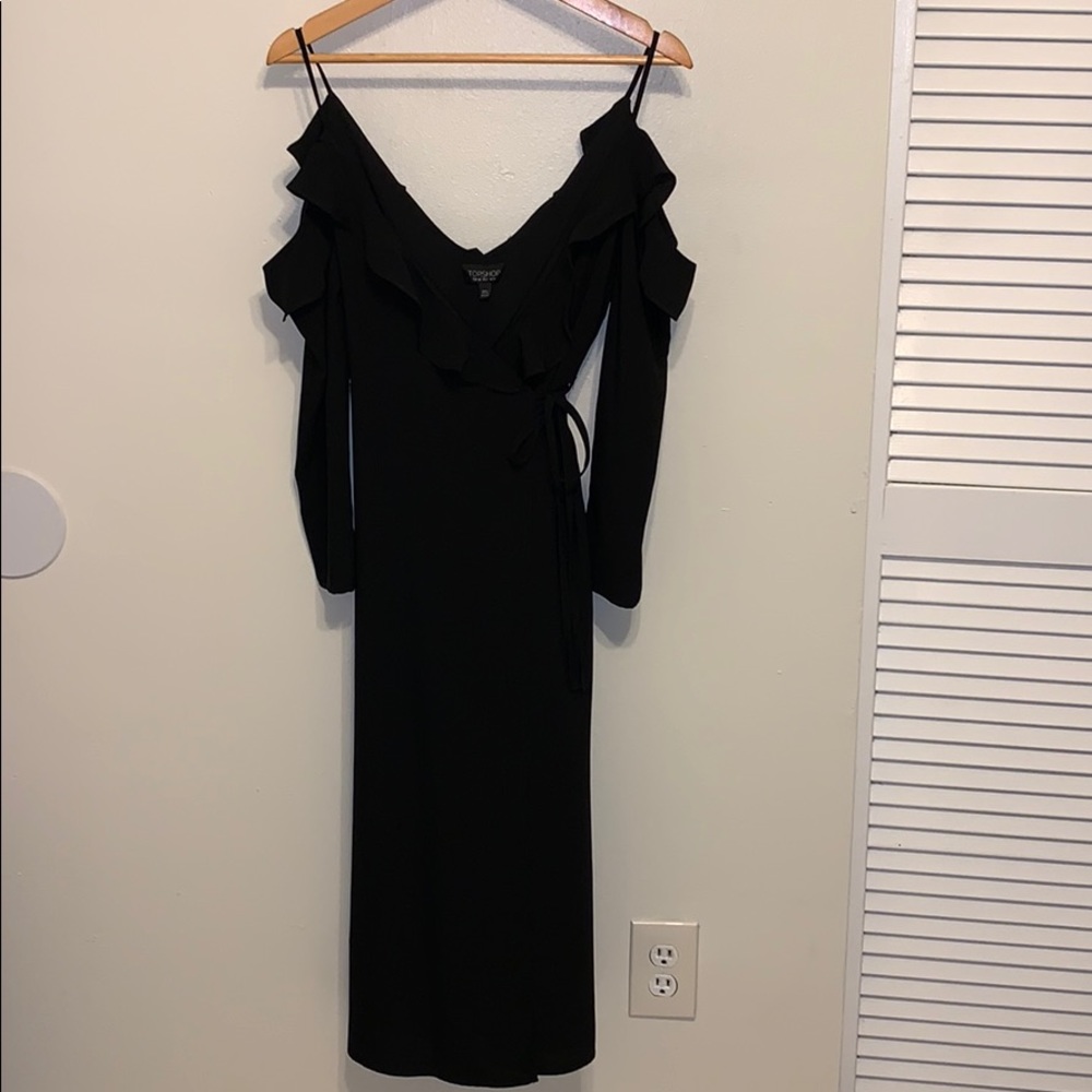 Black wrap dress